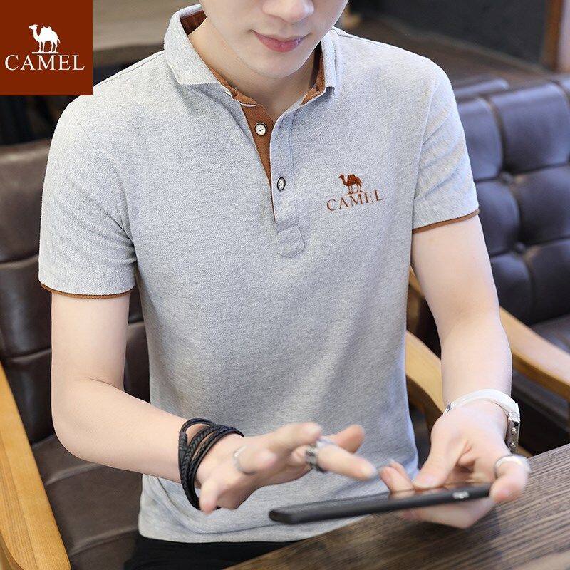 Áo Thun Nam Ngắn Tay Mùa Hè Camel, Áo POLO Cotton Có Ve Áo Cho Nam Áo Tay Lửng Mặc Trong Thể Thao Và Thoải Mái