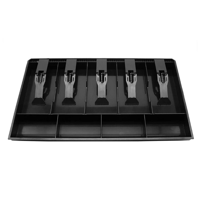 Ngăn kéo tiền mặt tủ lớn khay nạp tiền máy tính, hộp đựng 5 ngăn 4 ngăn tiền xu, thay thế nhân viên thu ngân