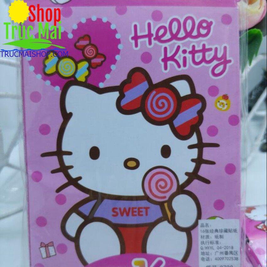 Bóc dán helo kitty cho bé yêu