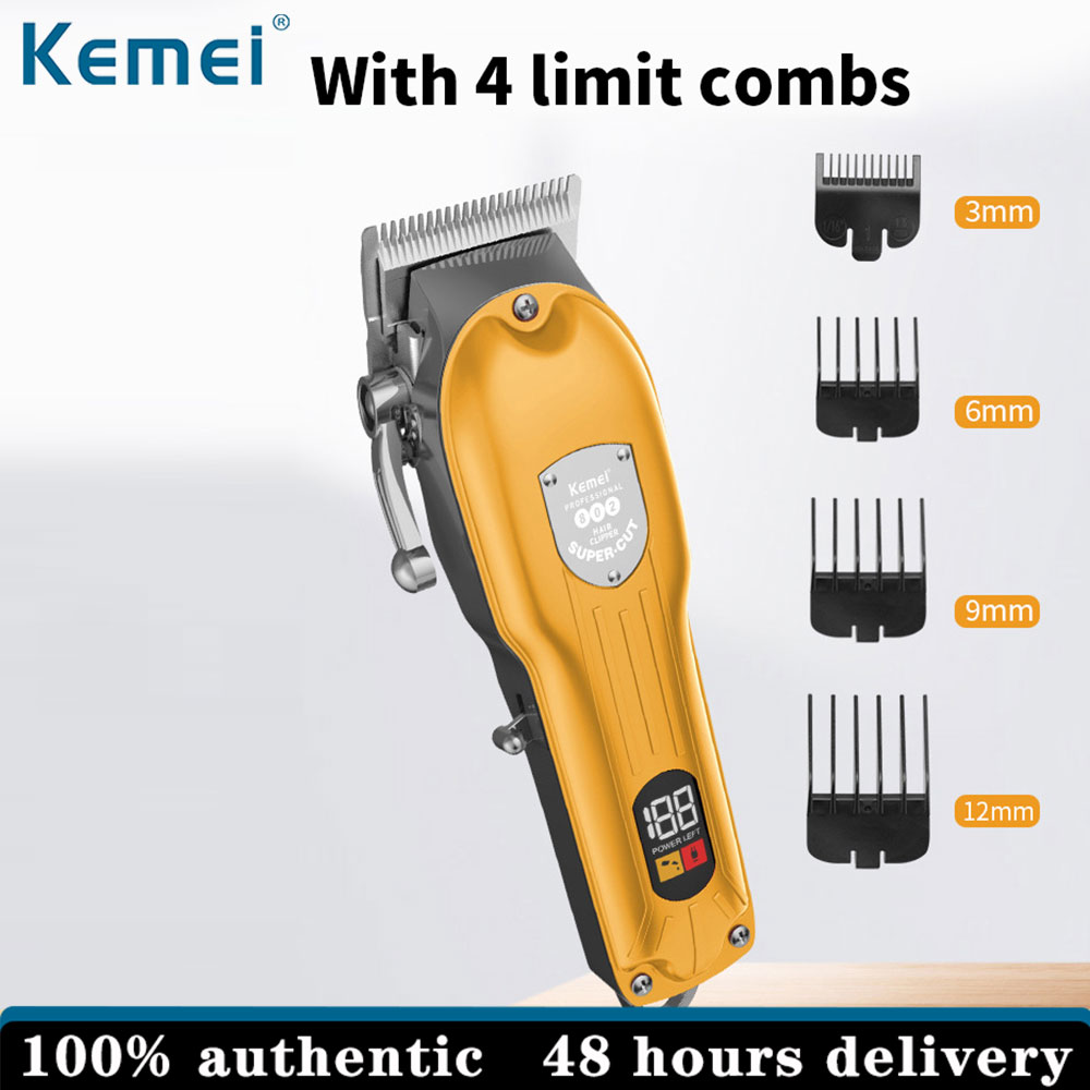 kemel KM-802 Barber Clipper Electric Hair Trimmer Cordless Shaver Hair Trimmer Mens Hair Cutting Machine USB Rechargeable ราคา 731 บาท*ส่งฟรี