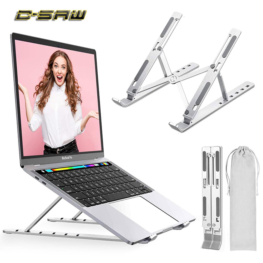 C-SAW Đế Làm Mát Máy Tính Xách Tay Di Động Auminium Giá Đỡ Máy Tính Xách Tay Có Thể Gập Lại, Có Thể Điều Chỉnh Máy Tính Bảng Cơ Sở Giá Đỡ Máy Tính Xách Tay Macbook Pro Cho PC