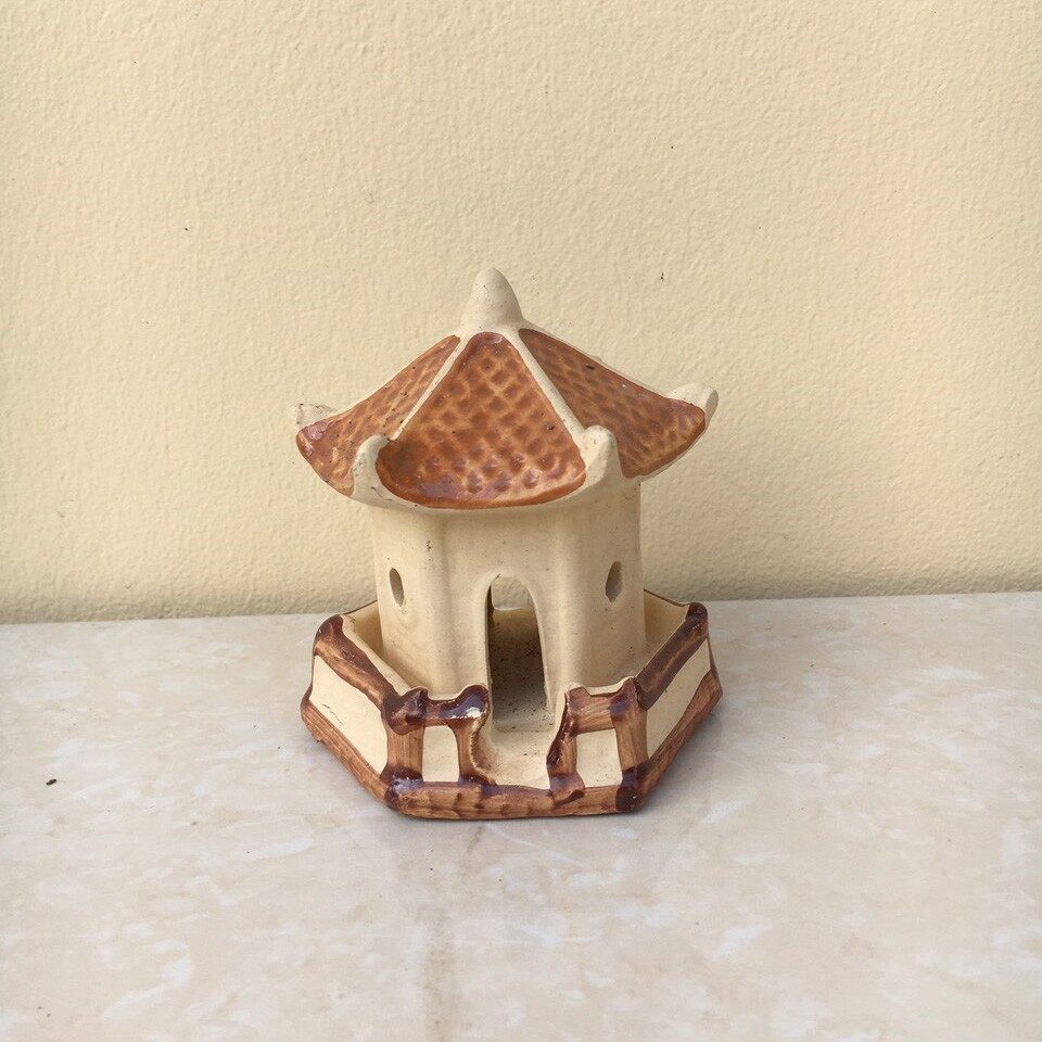 Tiểu cảnh Chùa Tròn mini gốm Bát tràng 1 size TC-23