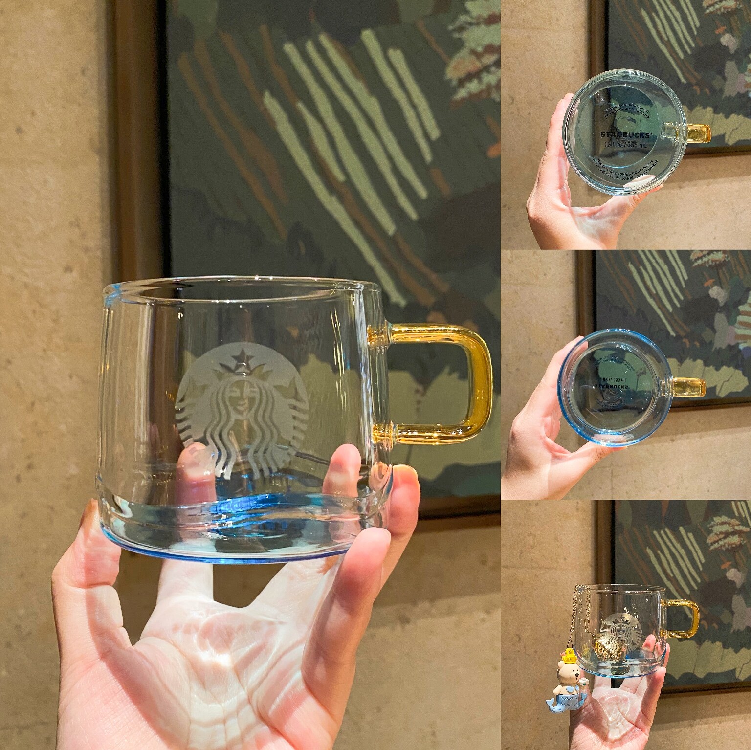 Kính Lướt Sóng Mùa Hè Starbuck, Cốc Cà Phê Cán Vàng, Với Cốc Thoát Nước Trà Dụng Cụ Lọc Trà Bằng Inox