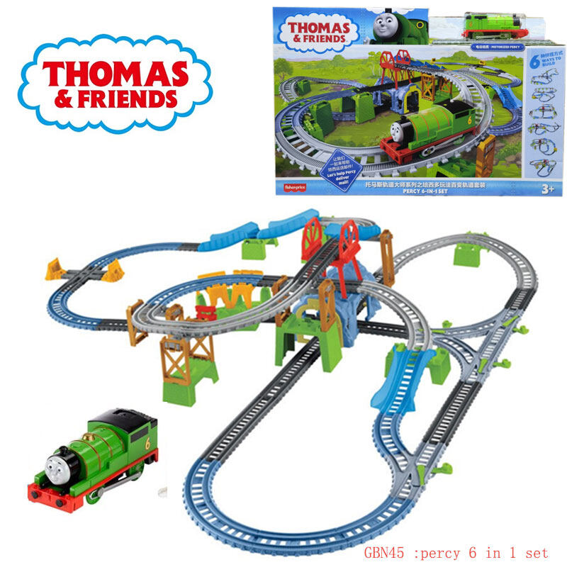 Thomas And Friends Percy 6 In 1 Set Diy Assembled Rail Electric Train Toy