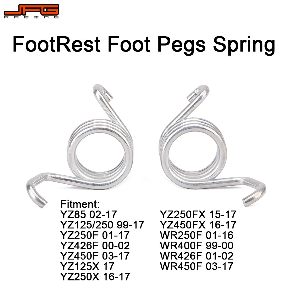 JFG Racing Xe Máy Dirt Bike Foot Peg Mùa Xuân Footpeg Foot Mùa Xuân Cho YAMAHA YZ85 YZ125 YZ250 YZF WRF 250 426 450 YZ 125X 250X 250FX Motocross Phụ Kiện