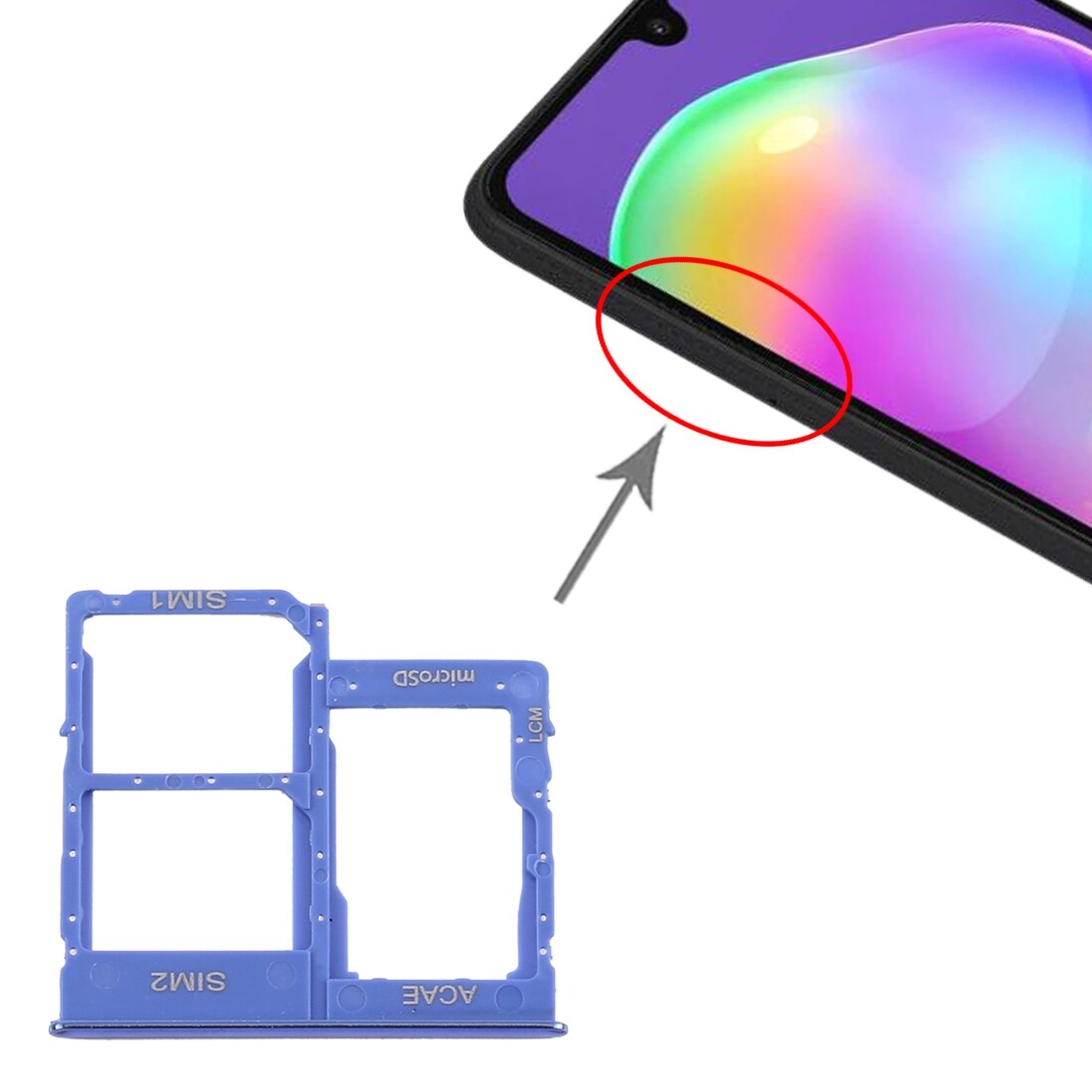 Khay thẻ sim + khay thẻ sim + khay thẻ micro sd dành cho samsung galaxy a315 / a31