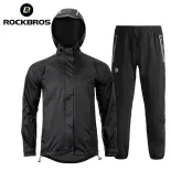 ROCKBROS Áo Mưa Đi Xe Đạp cho nam giới Áo khoác và quần áo mưa xe máy phù hợp với áo gió không thấm nước Phản quang áo mưa ngoài trời trùm đầu Bộ