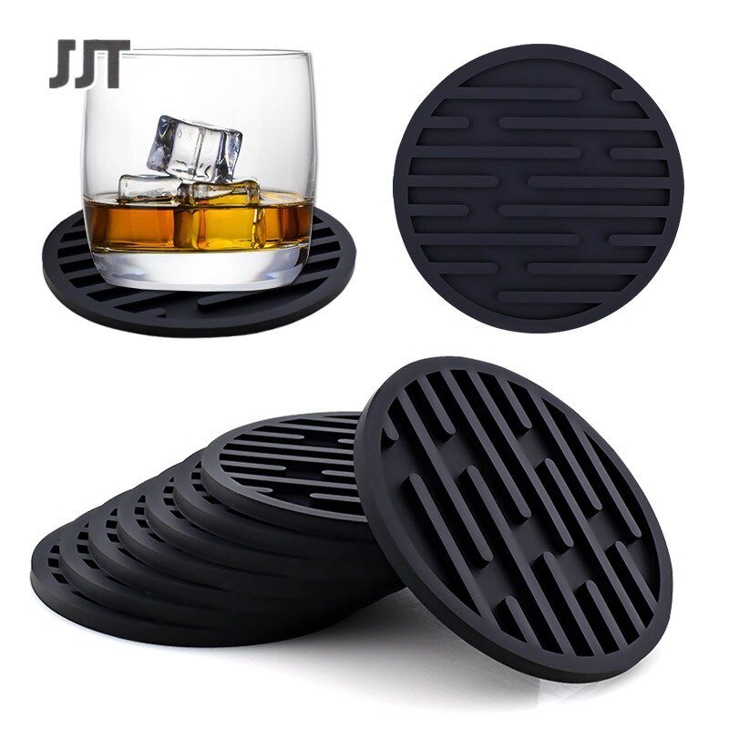 JJT Coasters prevent leakage thermal separation condensed sewer silica gel roller coaster round soft glue coaster ราคา 43 บาท*ส่งฟรี