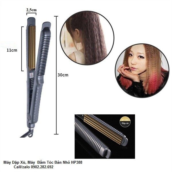 Máy dập xù, bấm tóc bản nhỏ hp388