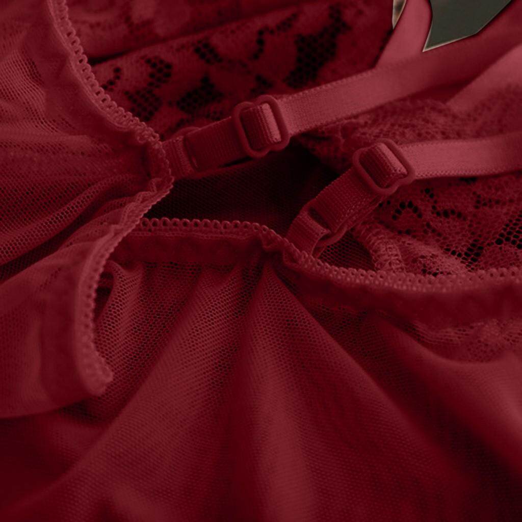 AHBVV Đồ Ngủ Không Vành Ren Trắng Gợi Cảm Váy Ngủ Đồ Lót Lụa Đồ Ngủ Nữ-Bộ Đồ Lót Ngoại Cỡ 115
