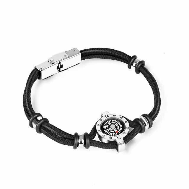 【SALE】 Thép titan Vòng Đeo Tay Dây Phiêu Lưu Leo Núi La Bàn Đồ Trang Sức Lĩnh đi bộ đường dài cắm trại ngoài trời Công Cụ Điều Hướng Cho Nam Giới Và Phụ Nữ