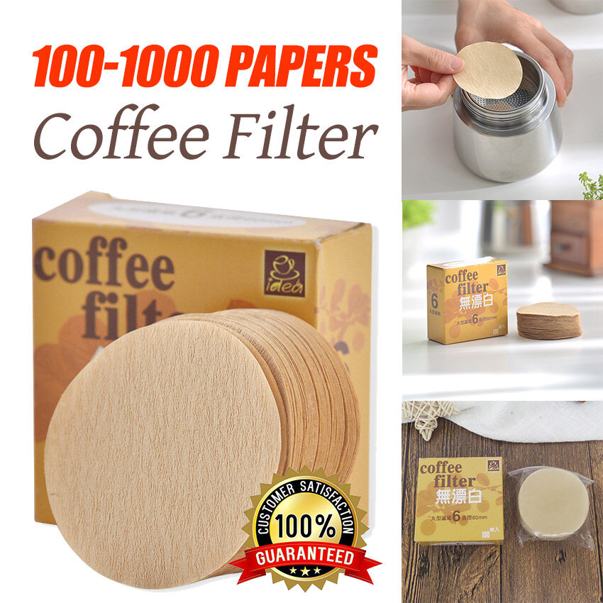 100 chiếc giấy phin cà phê tròn chính hãng nhật bản ấm moka máy pha cà phê bộ lọc tròn đổ tay dụng cụ cà phê