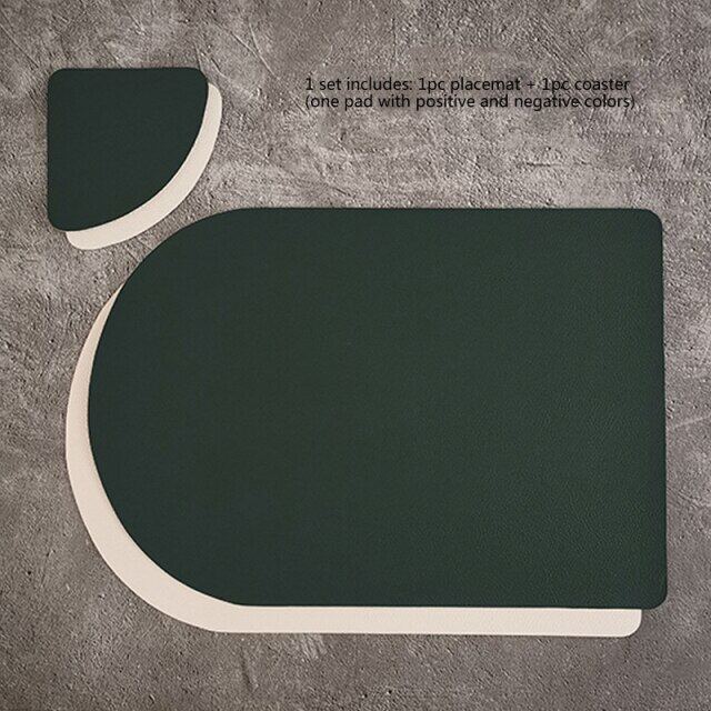 Nordic หนัง Placemats อุปกรณ์กันน้ำบนโต๊ะอาหารโรงแรมร้านอาหาร Placemat สร้างสรรค์แผ่นเสื่อห้องครัวอุปกรณ์เสริม