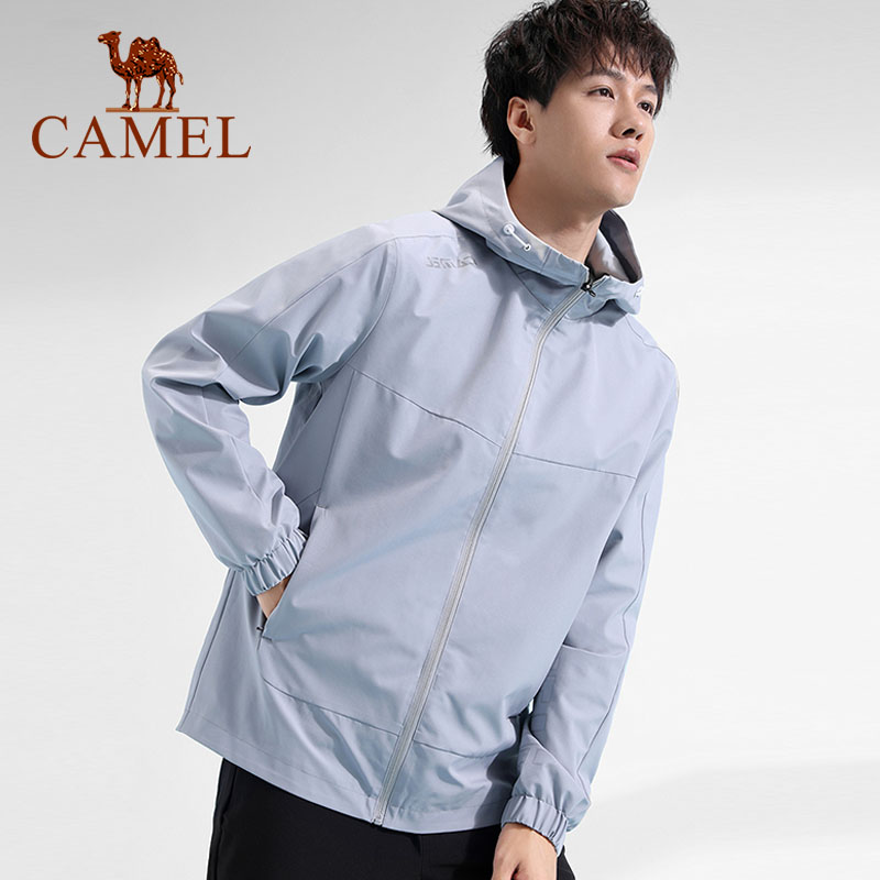 Áo Khoác Gió Cameljeans Cho Nam Áo Áo Khoác Nam Mùa Đông Thể Thao Có Mũ Chống Gió Mùa Thu Nam Thường Ngày Áo Khoác Gió Chữ