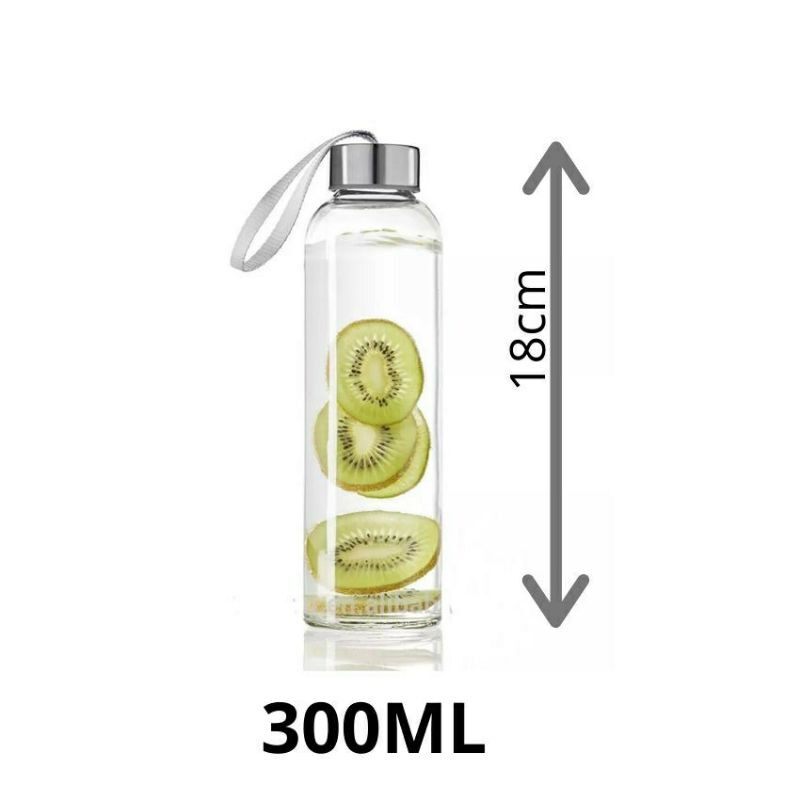 Chai thủy tinh 300ml có quai xách cao cấp tiện lợi