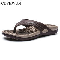 CDFHWUN Flip Flops for Men Massage Slippers Large Size Summer Breathable Beach Shoes Casual Sandals