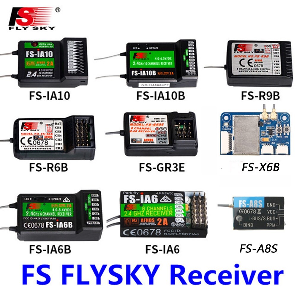 FlySky FS R6B FS GR3E FS IA10B IA6B X6B FS A8S receiver receptor para i6