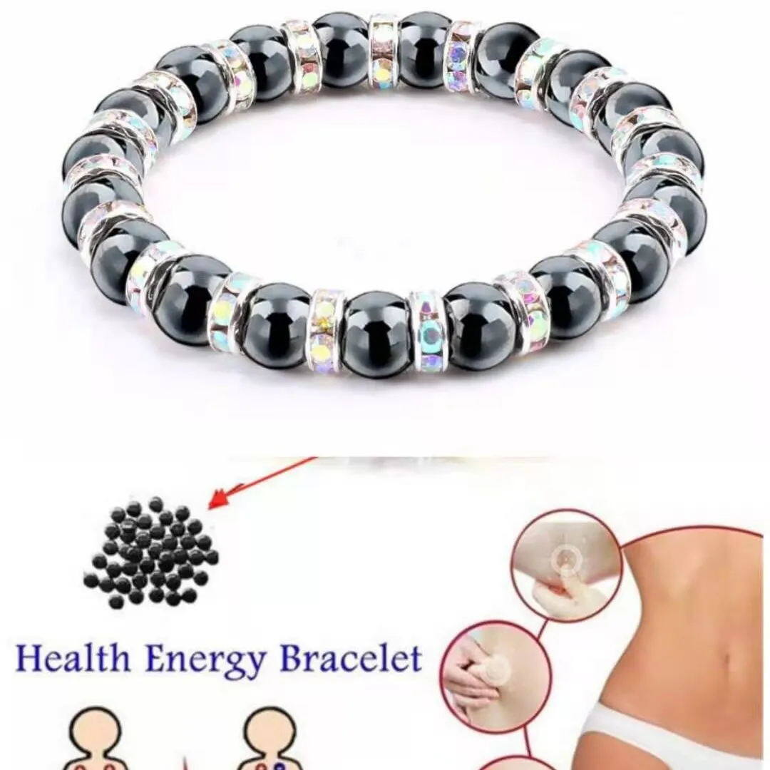 Vòng Tay Trị Liệu Từ Tính Sức Khỏe Vòng Tay Co Giãn Hematit Giảm Cân Cho Nam Nữ