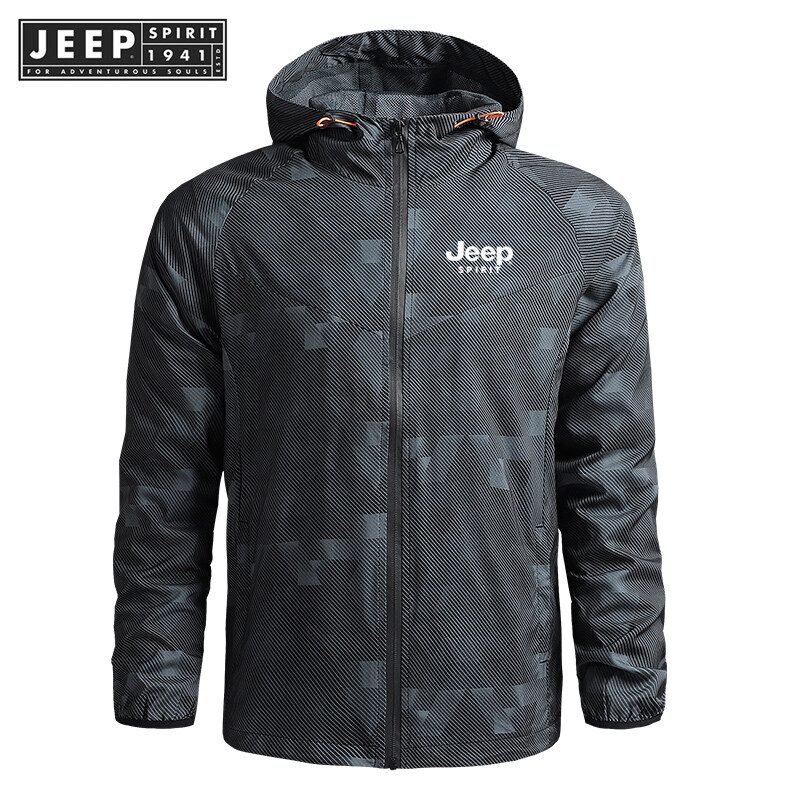 JEEP SPIRIT 1941 ESTD Hiking Jacket Men Shark Soft Shell Military Tactical Jackets Waterproof Windbreaker Hooded Bomber Coats Camouflage Jacket Male ราคา 572 บาท*ส่งฟรี