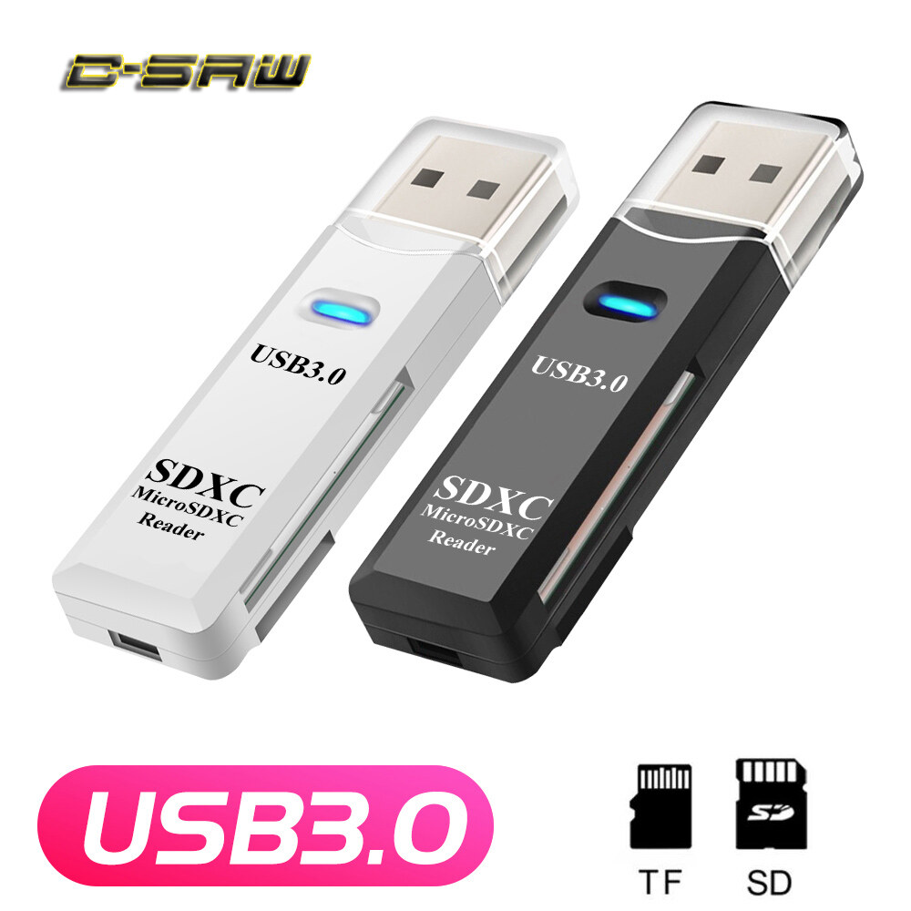C-saw 2 trong 1 đầu đọc thẻ đầu đọc thẻ nhớ usb 3.0 micro sd tf bộ chuyển đổi máy ghi nhiều thẻ tốc độ cao ổ đĩa flash máy tính xách tay phụ kiện