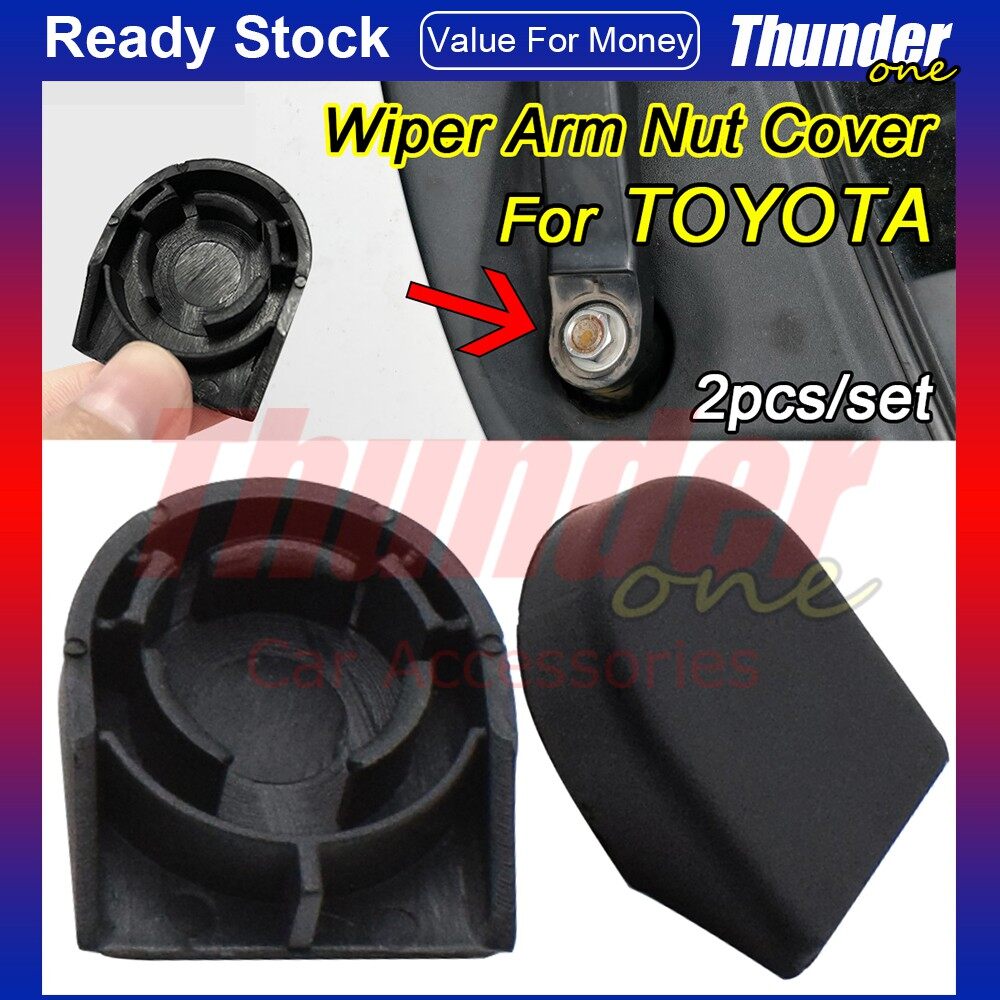 Lcx 2pcs phía trước cánh tay gạt nước nút bịt đai ốc Bolt bìa cho TOYOTA VIOS Corolla Verso Yaris Auris Fielder xe thay thế kính chắn gió ô tô thay thế