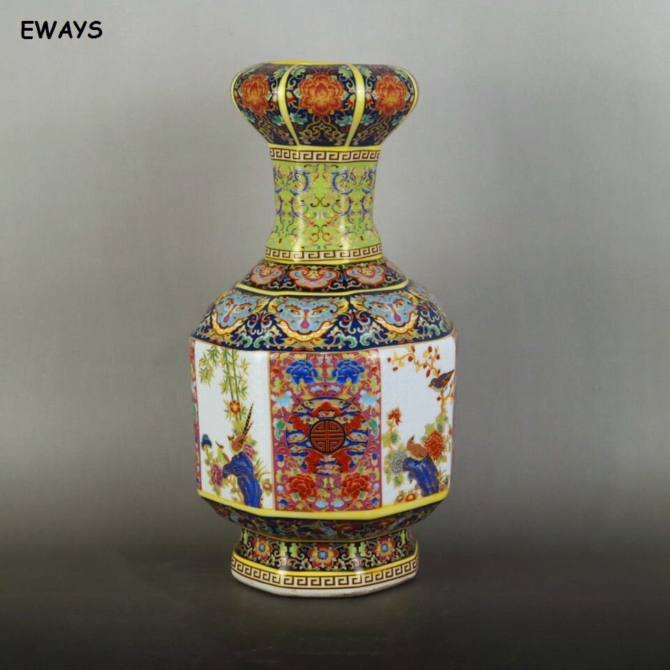 25CM Đồ Trang Trí Bình Gốm Bình Cổ Trung Quốc Trang Trí Tủ TV Tủ Phòng Khách Quà Tặng Tân Gia