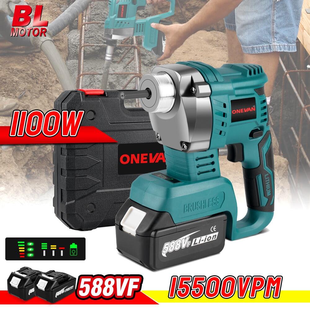 588VF 1100W 15500VPM Electric Concrete Vibrator Concrete Compactor Concrete Mixing Power Tool For Makita 18v battery