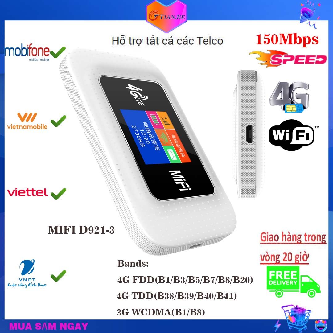 Bộ Phát Wifi, Phát Wifi 4G Gắn Sim, Bộ Định Tuyến WiFi 4G, Bộ Phát Wifi Di Động Trên Xe Hơi Modem Mifi LTE Bỏ Túi Băng Thông Rộng 150Mbps Không Dây Mini Wifi
