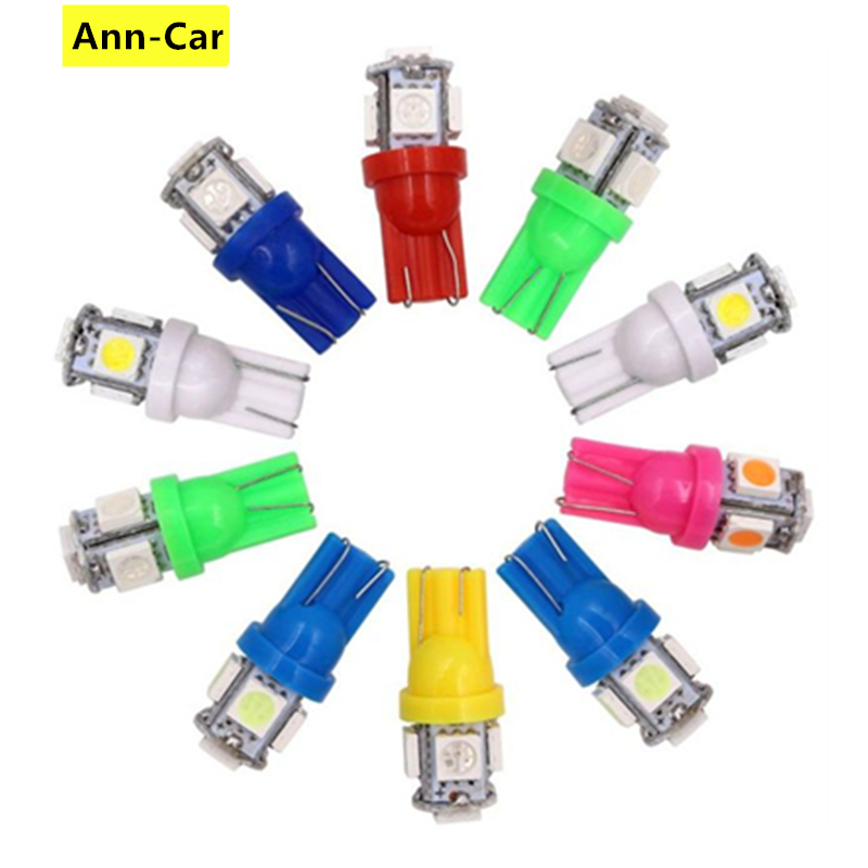 5SMD 5050 LED T10 W5W 194 Red Bulb – 12V Interior Dome Light Replacement | 360° Wedge Bulb