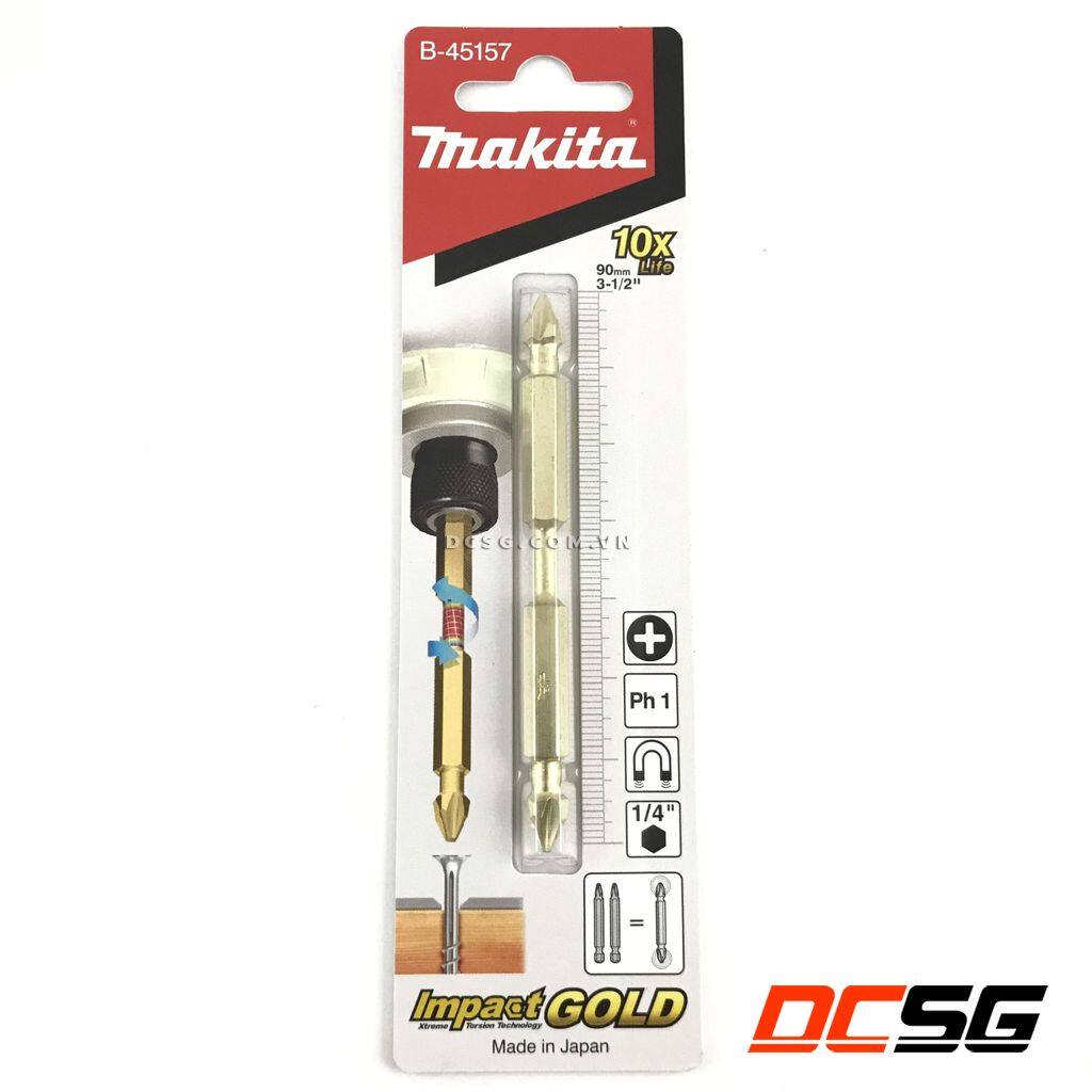 Mũi vít 2 đầu ph1 impact gold 01 mũi ph1x90mm makita b-45157
