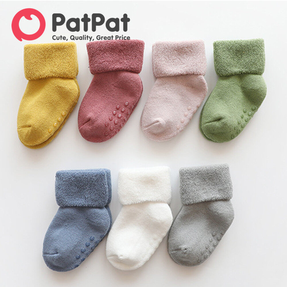 PatPat Baby Toddler Boy Girl Winter Cotton Solid Color Thickened Tube