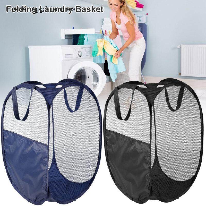Folding Laundry Basket 75L Collapsible Washing Basket Pop Up Mesh Laundry