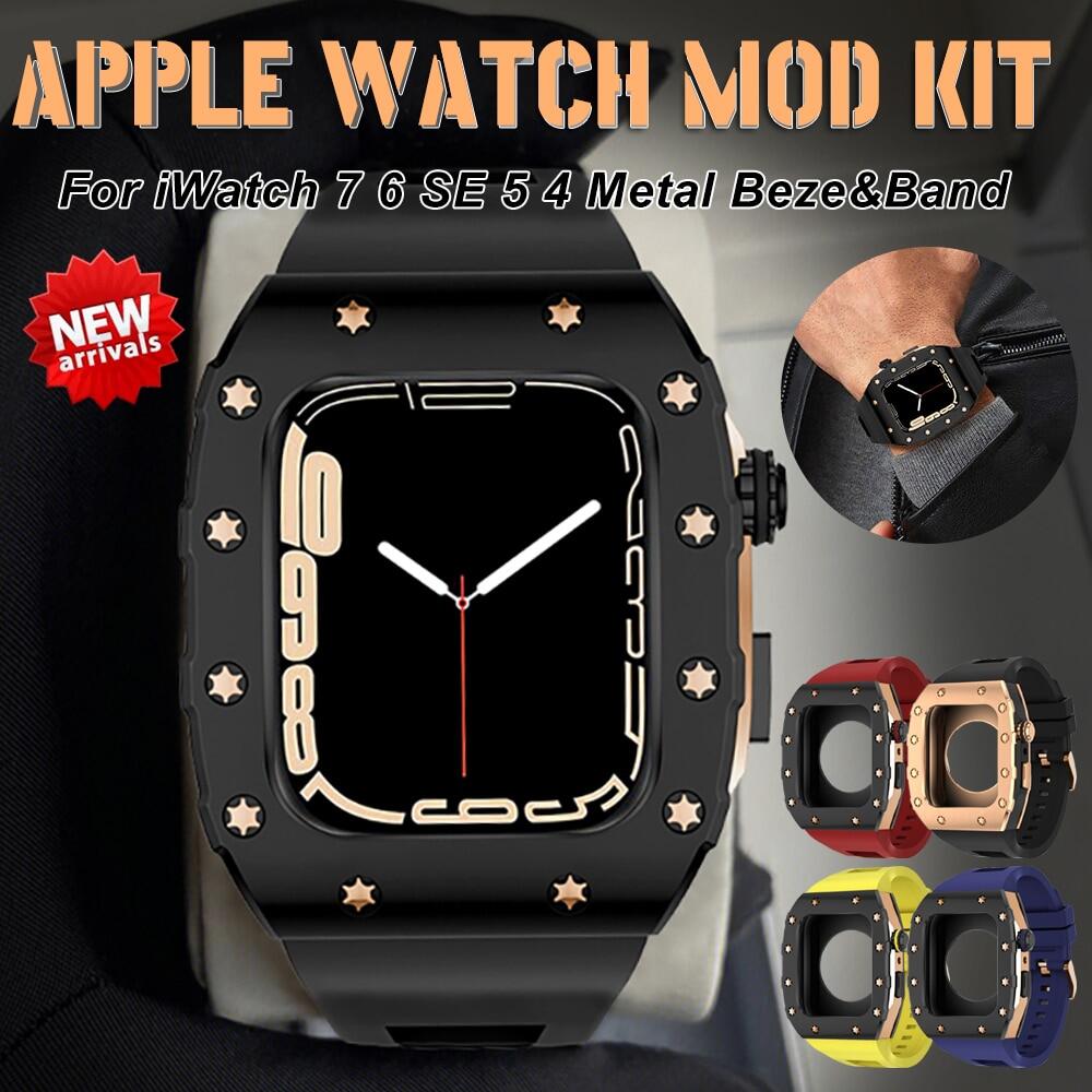 44mm 45mm Luxury Watch Modification Kit For Apple Watch Metal Beze ...