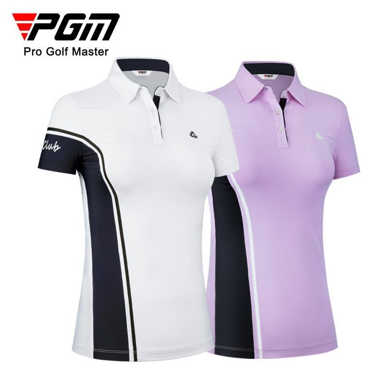 PGM Quần Áo Chơi Golf Mùa Hè Áo Thể Thao Nữ Áo Thun Ngắn Tay Thời Trang Cá Tính Quần Áo Nữ Co Giãn Nhanh Khô YF510
