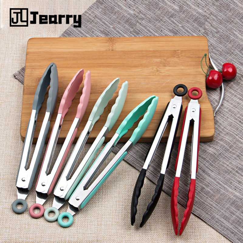 Jearry 9/12 inch silicone food clip food grade heat resistant kitchen utensil ราคา 65 บาท*ส่งฟรี