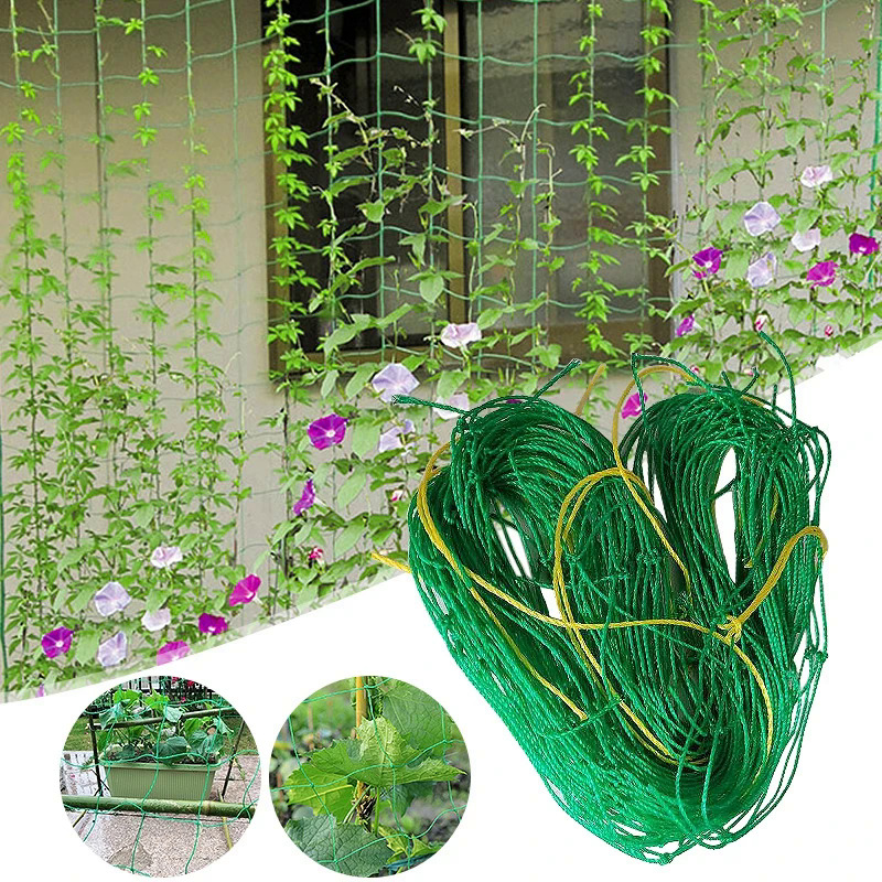 Vườn leo núi lưới nhà máy lưới mắt cáo lưới nylon nhà máy trellis cho cây leo vườn Net phụ kiện dưa chuột nho