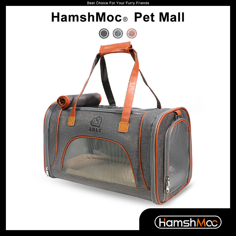 HamshMoc Large Pet Carrier Collapsible Pet Travel Carrier Airline Approved Soft Sided Portable Pet Backpack for Cats Dogs Puppies ราคา 1,239 บาท*ส่งฟรี