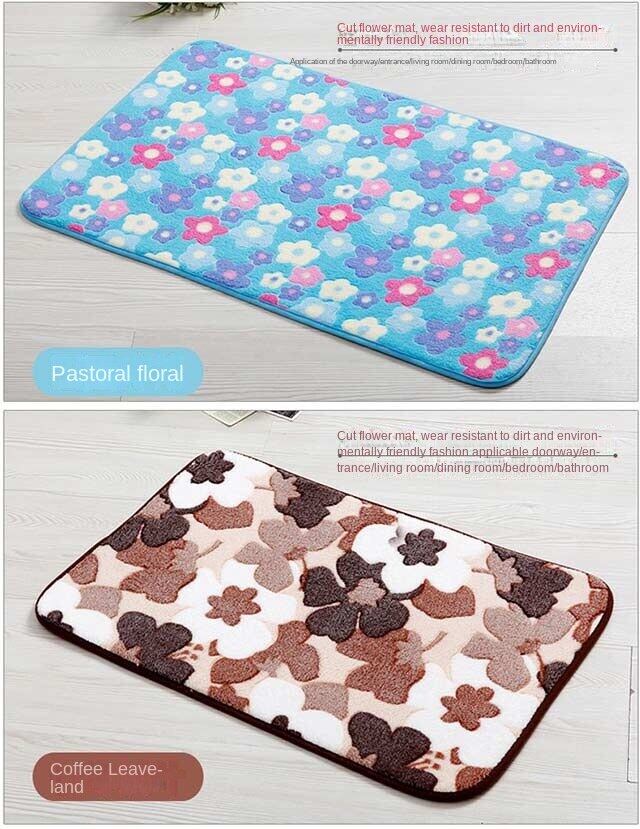 Bathroom absorbent mat bedroom floor mat door foot Mat toilet door mat non-slip home kitchen carpet