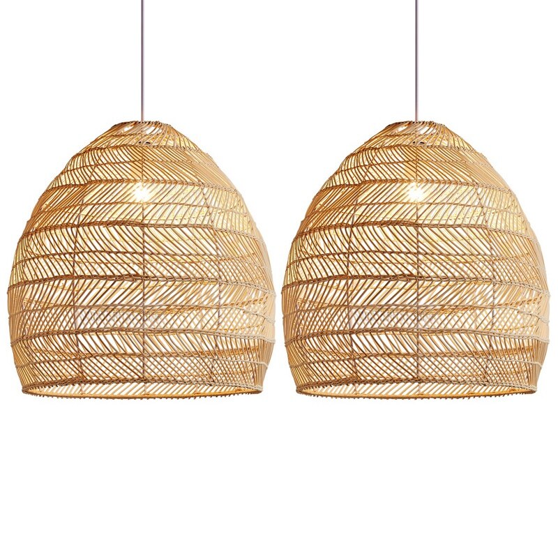 wicker lampshade for lamp