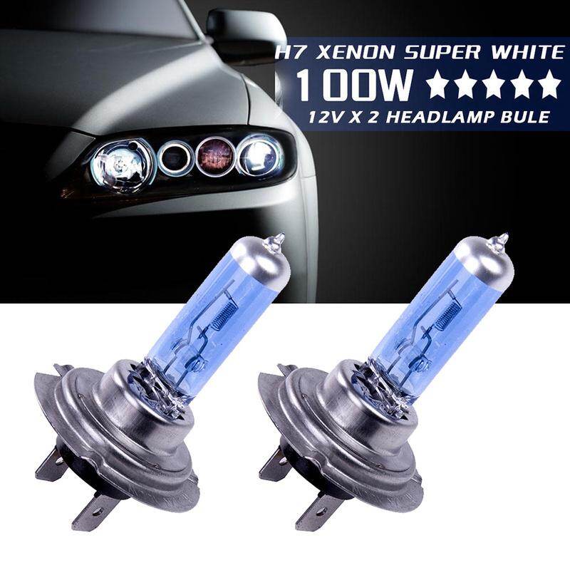 2 chiếc đèn pha h7 100w 6000k xenon hid hiệu ứng siêu trắng đèn led xe hơi