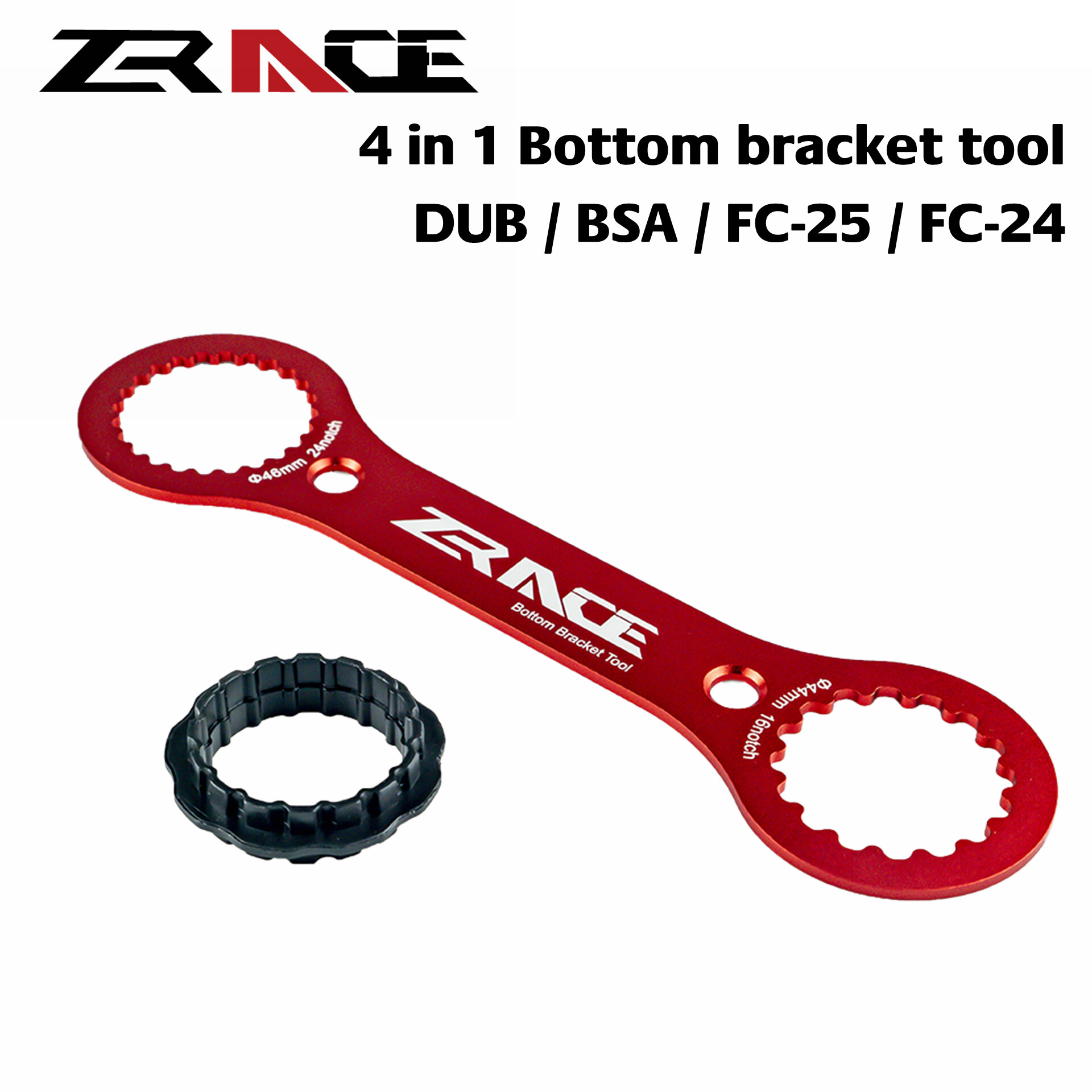 Trục Giữa Cờ Lê ZRACE 4 Trong 1, Tương Thích Với SRAM DUB, SHIMANO BSA / FC-25 / FC-24, Công Cụ DUB-BSA CNC AL7075