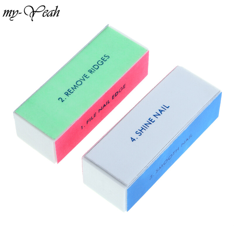 Bộ 2 Miếng Bọt Biển Làm Móng Nghệ Thuật, Dụng Cụ Đánh Bóng Đầu Móng Tay Móng Chân 3D Khối Đánh Bóng Đánh Bóng, Pro Salon Kit