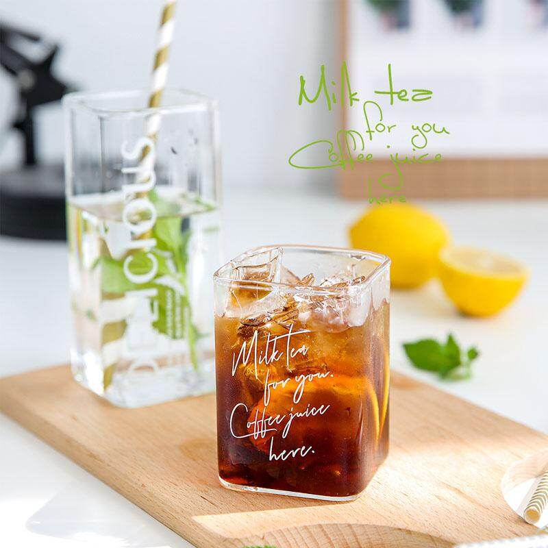 Cốc Nước Giải Khát SWEEJAR Hình Vuông, Bảng Chữ Cái Tiếng Anh, Ly Uống Sữa, Nước Ép Trái Cây, Đồ Thủy Tinh Phong Cách Bắc Âu Cho Gia Đình, Bữa Sáng Tối 1 Chiếc