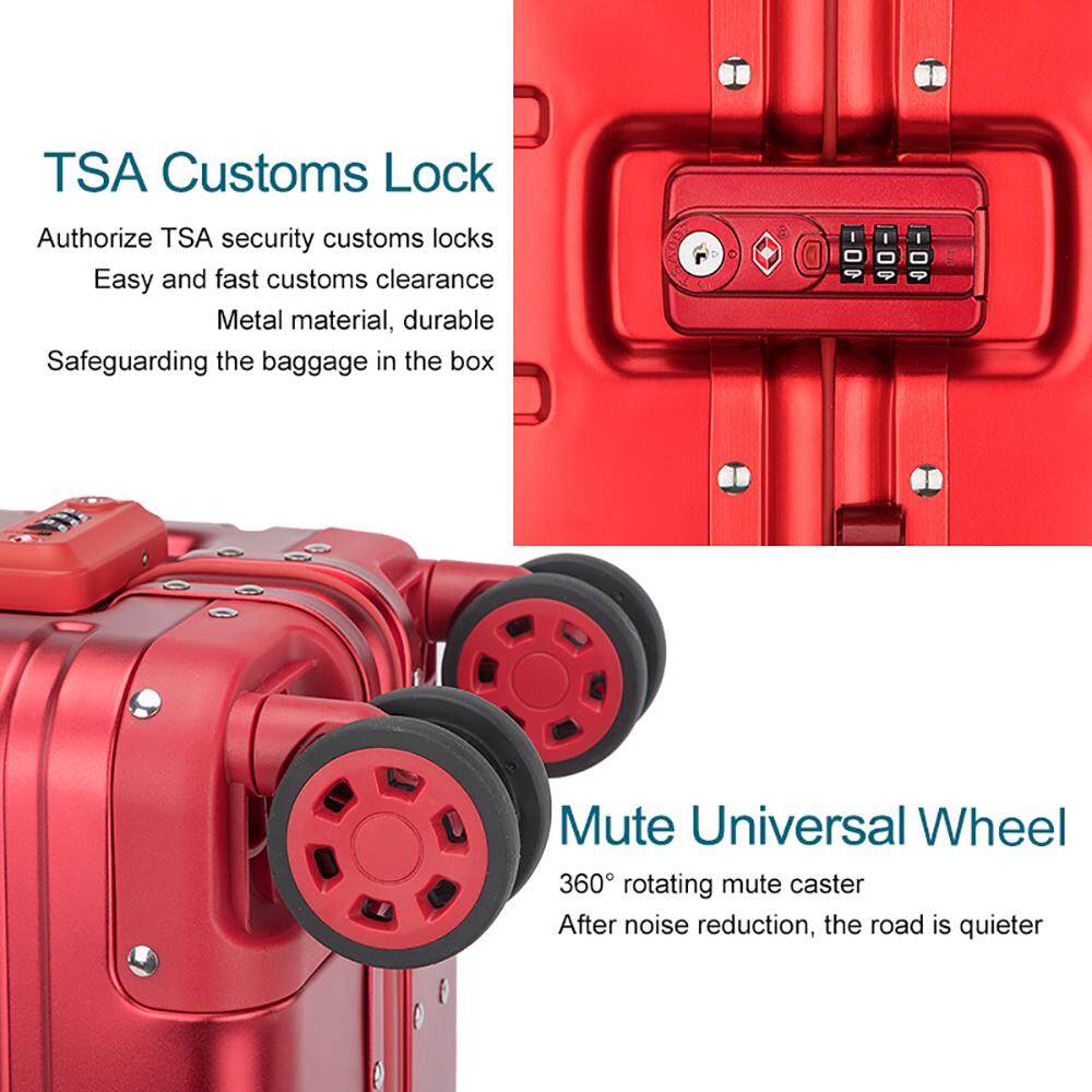 Uniwalker Hard Case Aluminummagnesium Alloy Trolley Suitcase Male 24