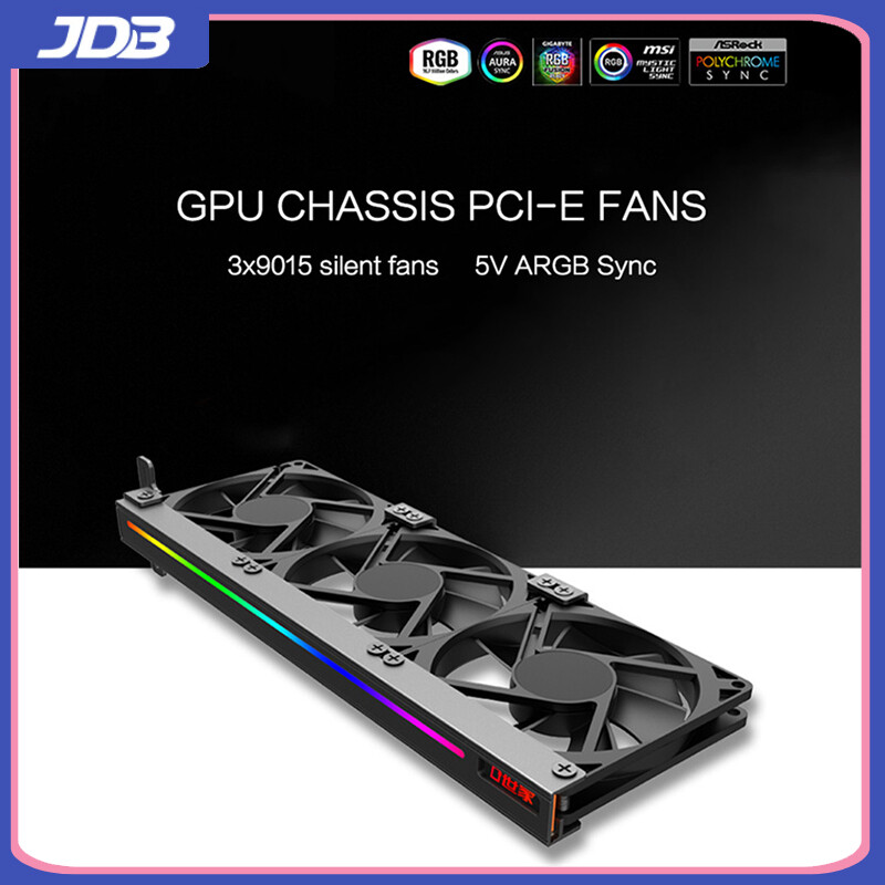 JDB Bộ Làm Mát GPU Quạt Làm Mát ARGB 5V 3Pin Cho Máy Tính Để Bàn Vỏ Máy Tính Bộ Tản Nhiệt Tản Nhiệt Bộ Tản Nhiệt Phụ Trợ PCI Card Đồ Họa Bộ Làm Mát GPU