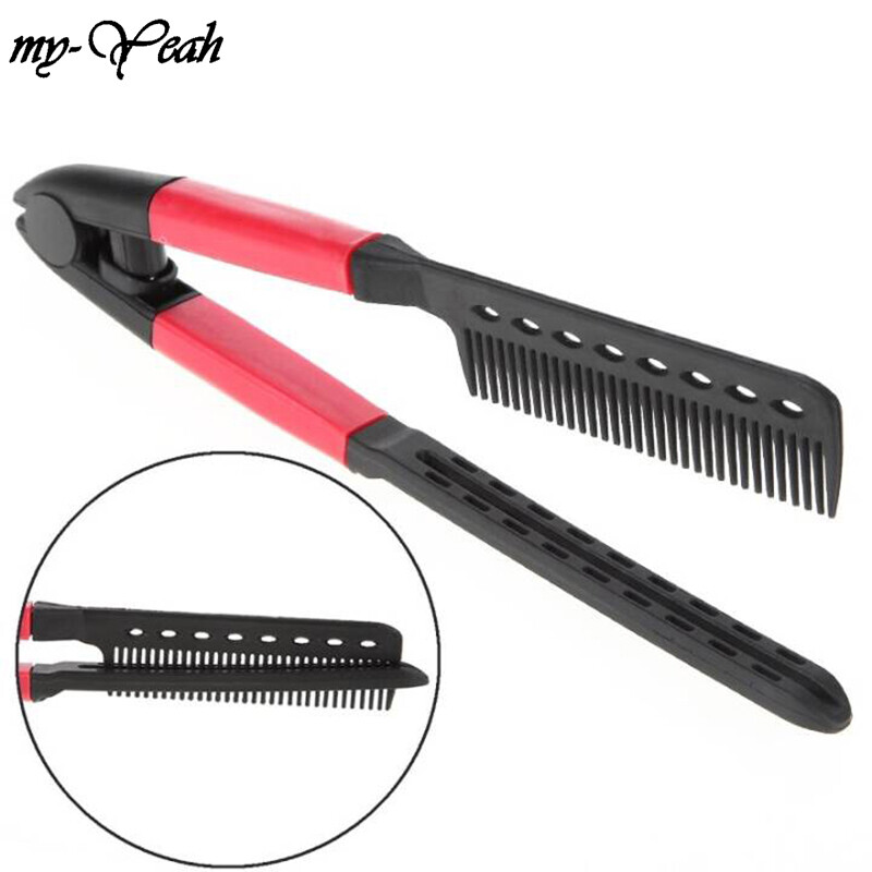 myyeah Lược Duỗi Thẳng Kiểu Chữ V, Lược Duỗi Tóc Cắt Tóc Salon Chuyên Nghiệp Dụng Cụ Tạo Kiểu Tóc Tự Làm, Lược Chải Chống Tĩnh Điện