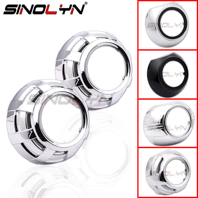 Tấm che đèn chiếu cho ống kính 3.0 inch hella 3r g5/koito q5/wst bi-xenon, tấm che đèn pha, tấm che đèn chrome trang bị thêm