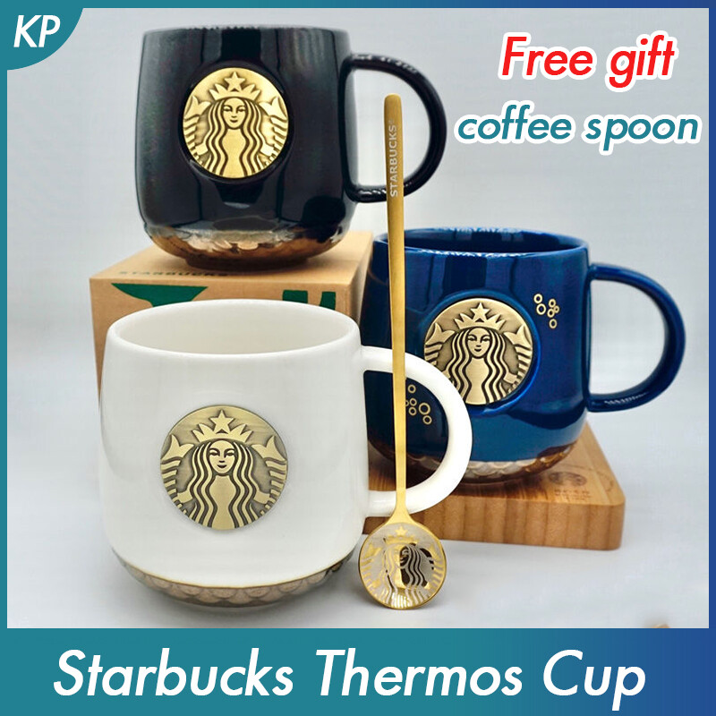 Starbuck Mug Cốc Cà Phê 2020 Đồng Ly Gốm Retro Nàng Tiên Cá Đồng Huy Chương Cặp Đôi Kỷ Niệm