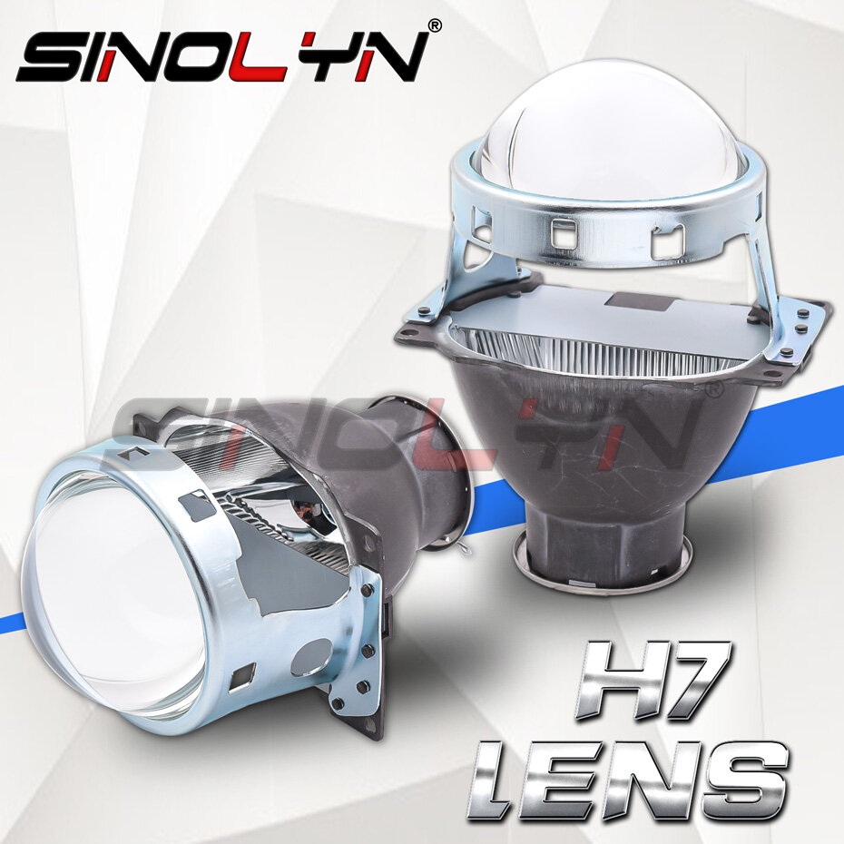 Sinolyn Đơn Xenon Lens Koito Q5 H7 D2S D2H LED HID Halogen Bulb 3.0 Inch Chiếu Đèn Pha Ống Kính Đầy Đủ Kim Loại Kit Điều Chỉnh Đèn Xe Phụ Kiện