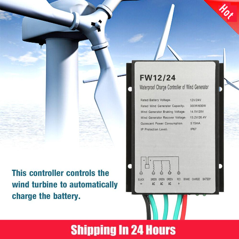 máy Phát Điện Tuabin Gió Chống Nước Bộ Điều Chỉnh Sạc FW12/24